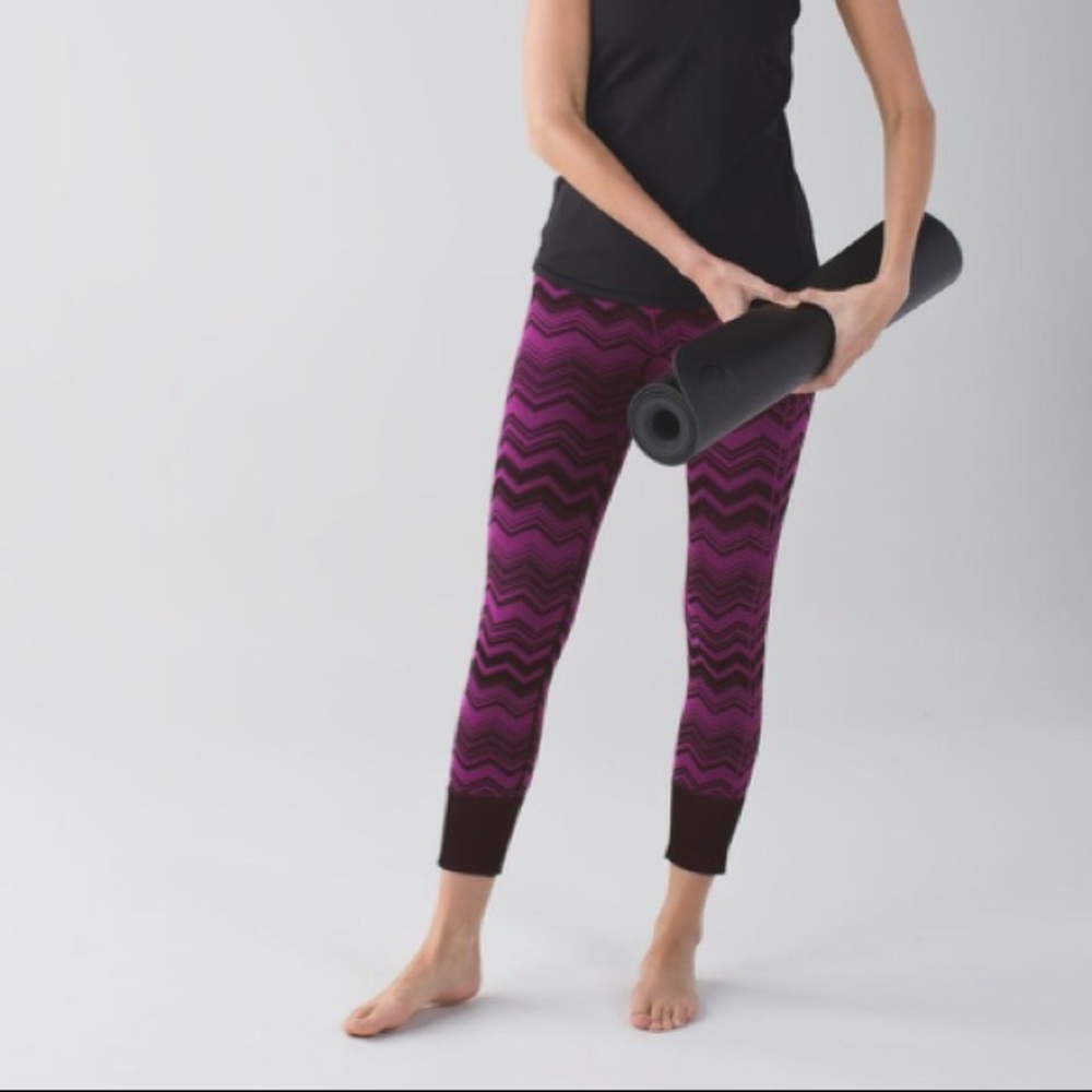 Lululemon Ebb to Street Pant Striped Chevron Plum
